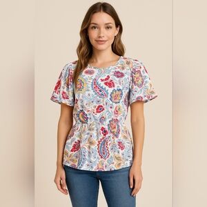 JODIFL Multicolor Paisley Women's Blouse